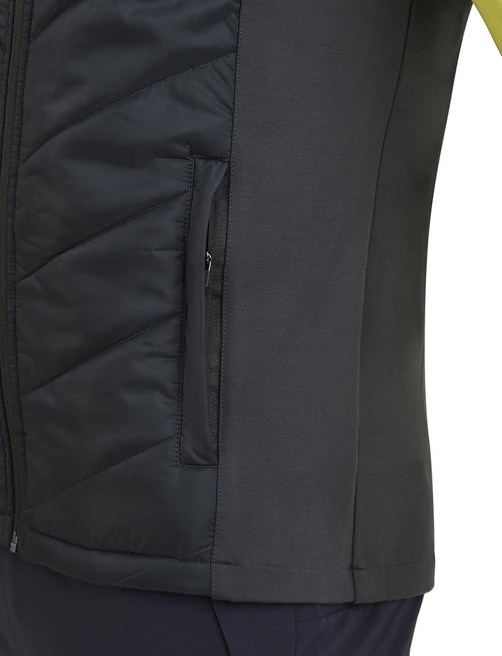 TCA Herren Excel Runner Leichte und gepolsterte Weste mit Reissverschlusstaschen L Dunkelgrün, L Dun