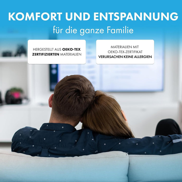 Rückenkissen für Bett & Sofa mit abnehmbarem, waschbarem Bezug [ 160 cm/Beige/Boucle ] Bequemes Keil