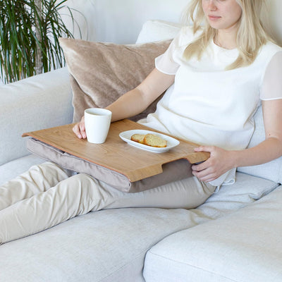 Bosign. Knietablett Laptray mit Sitzsack-Kissen für Laptop, Frühstück. Abnehmbarer und waschbarer Ki