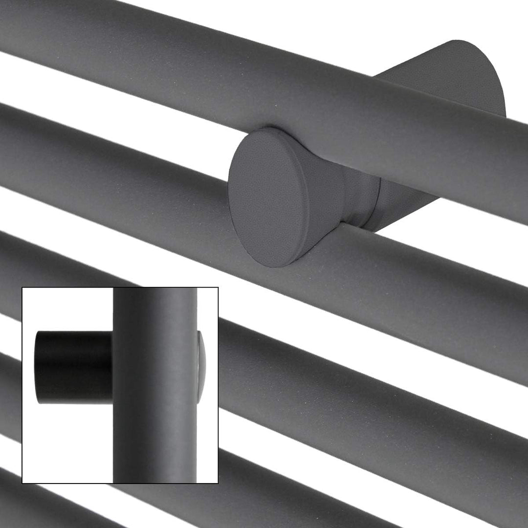 LuxeBath Badheizkörper Elektrisch 500 x 1500 mm Anthrazit gerade mit Seitenanschluss inkl. Heizstab