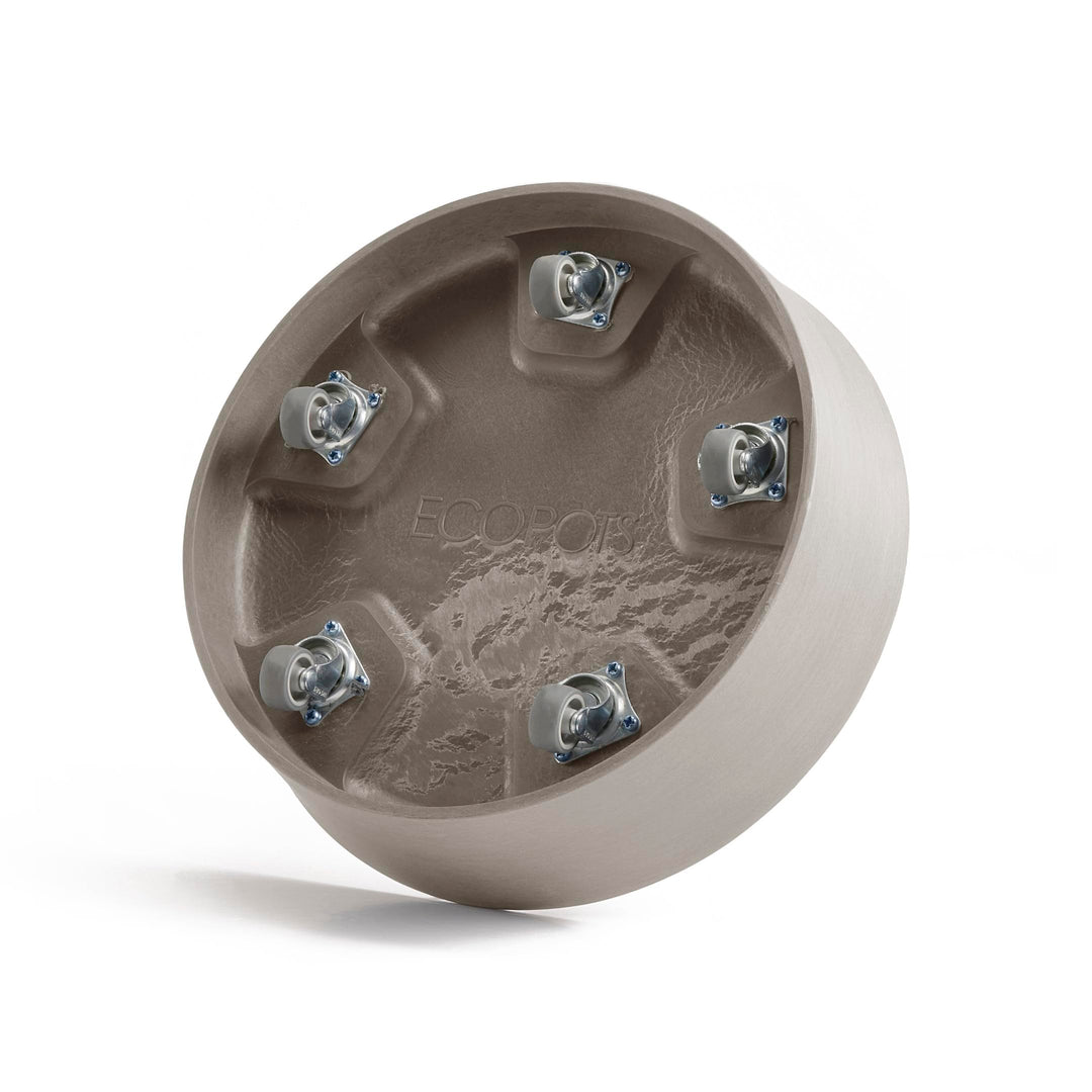 Ecopots Untersetzer rollbar für Blumentopf Amsterdam Braun Grau Durchmesser innen 31 cm/aussen 34 cm