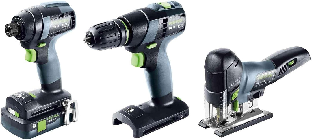 Festool Akku-Combo-Set Montage Akku-Schlagschrauber TID 18 I Akku-Bohrschrauber TXS 18 I Akku Pendel
