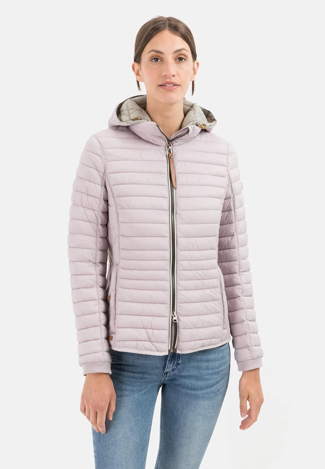 camel active Damen leichte Steppjacke mit Abnehmbarer Kapuze 44 Blouson Rosa, 44 Blouson Rosa
