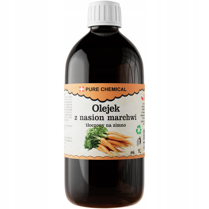 CHOSA Karottensamenöl Bio Kaltgepresst Unraffiniert 1000 ml - 100% Reines Karottenöl Gesicht, Körper