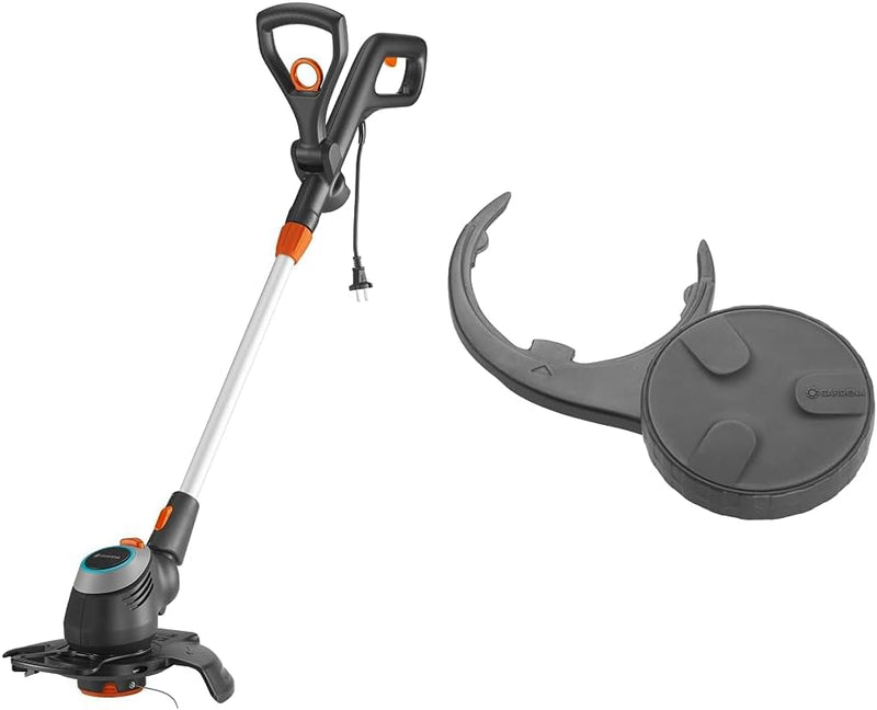 Gardena PowerCut 650/28 Elektro-Trimmer: Rasentrimmer mit 280 mm Schnittkreis & Radsatz für Trimmer: