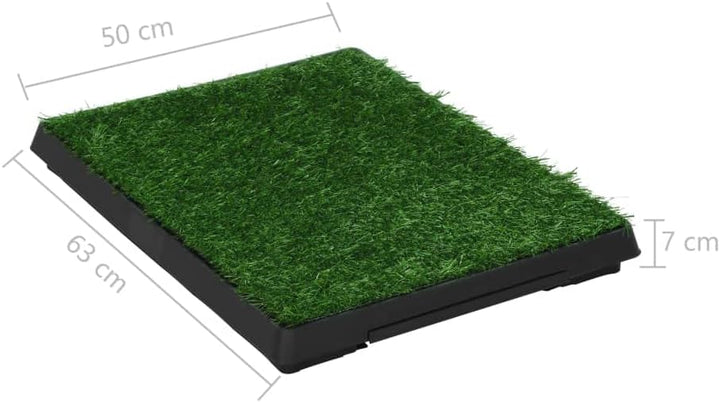 vidaXL 2X Haustier Toilette mit Tablett Kunstgras Hundetoilette Welpentoilette Hundeklo Welpenklo Hu