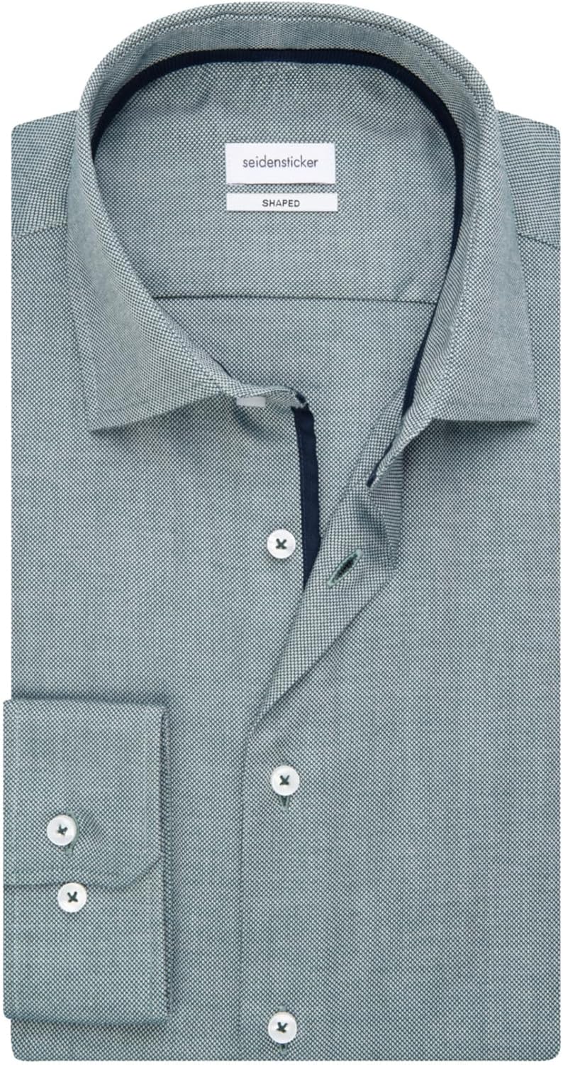 Seidensticker Herren Hemd 44 Dunkelgrün, 44 Dunkelgr&#xFC;n