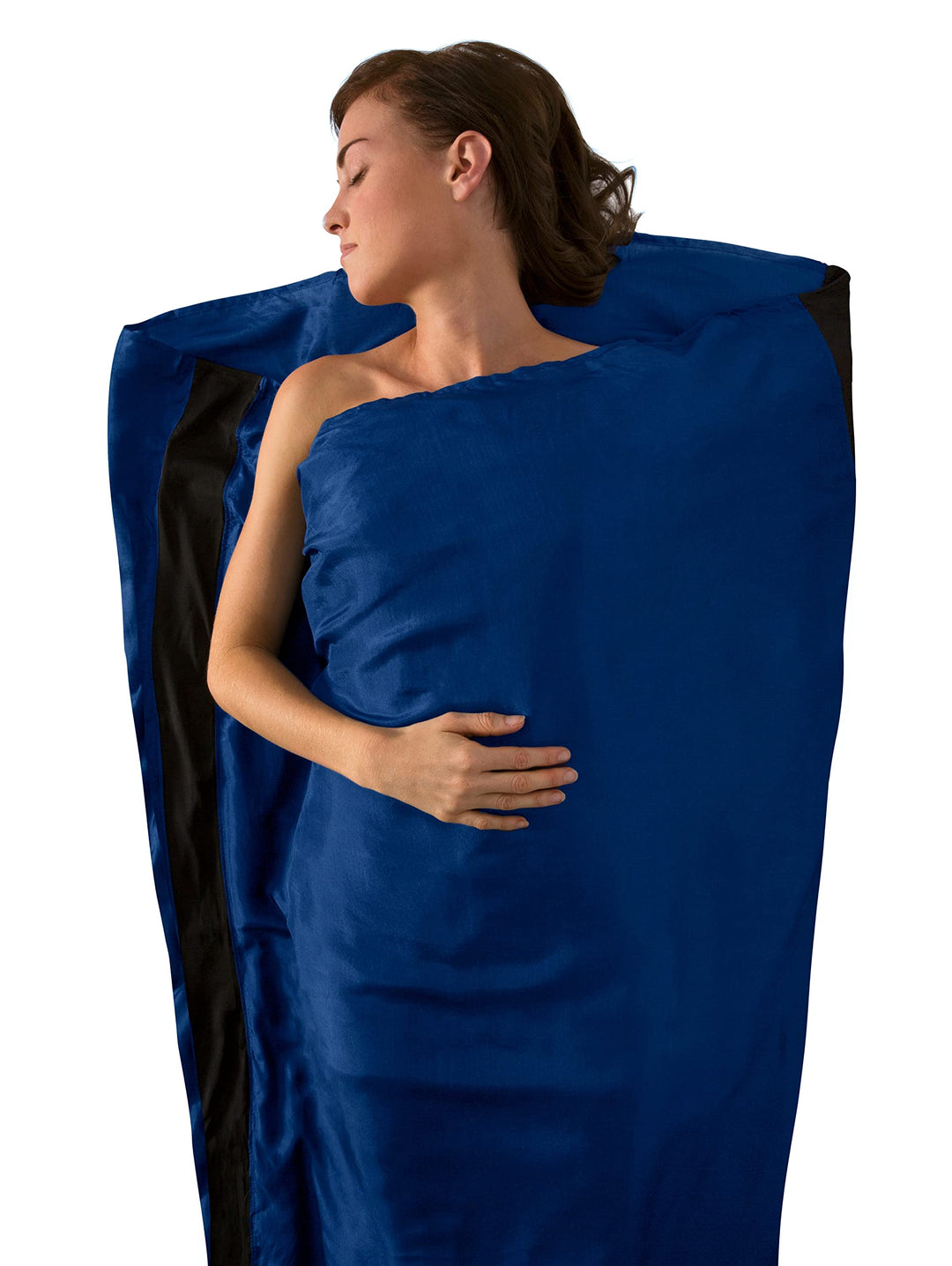 Sea to Summit Schlafsack Hüttenschlafsack Silk Stretch Liner - Mummy marineblau 92 x 210 cm cm, mari