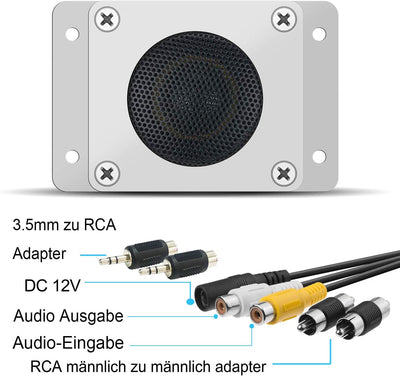 ZILNK Outdoor Lautsprecher Hochempfindliches Mikrofon Audio-Aufnahme Aussen, 2 in 1-Gerät für IP-Kam