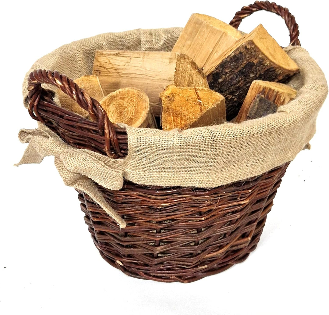 Tigana - Kaminkorb Holzkorb Kaminholzkorb aus Weide mit Jute (Art.