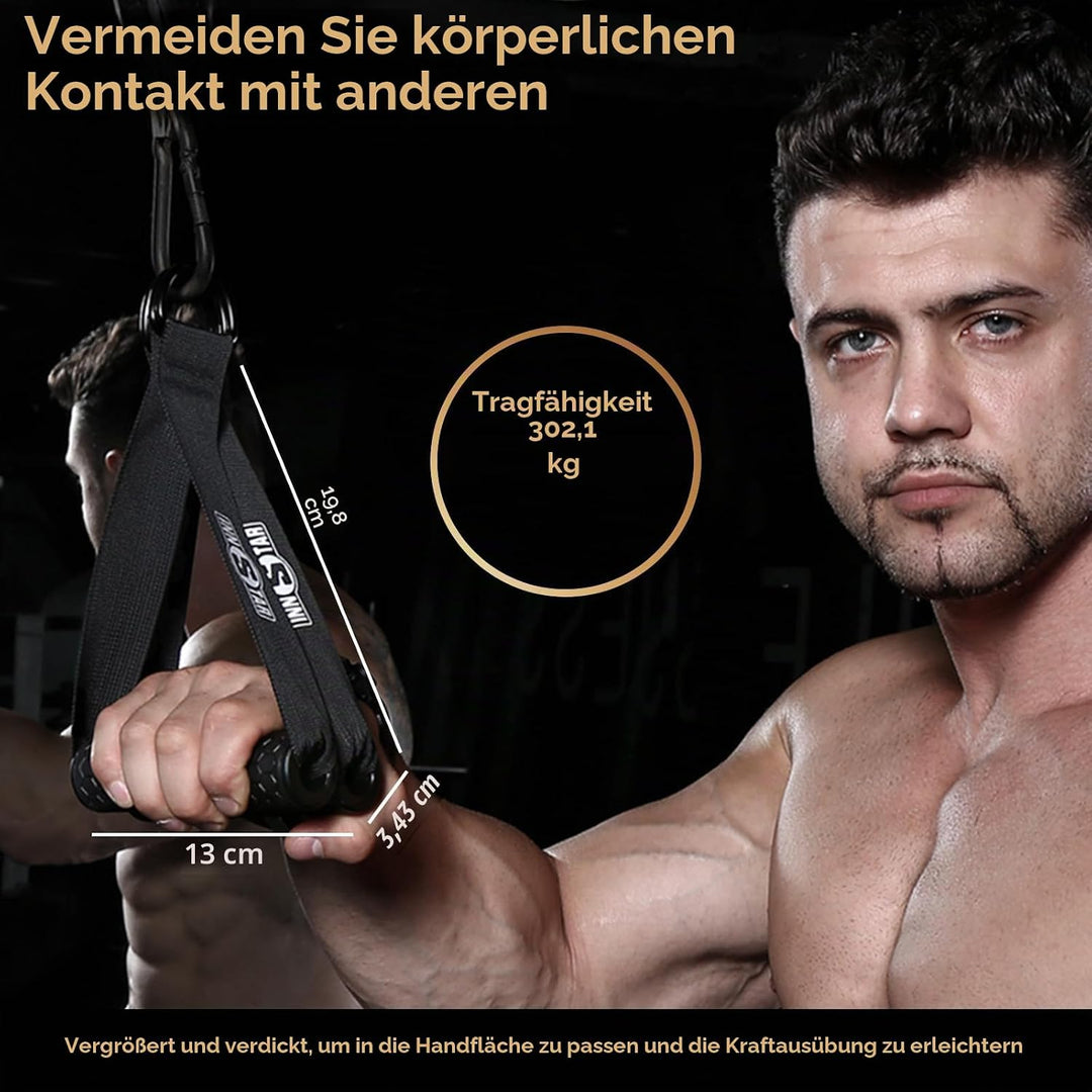 INNSTAR Einhandgriff Kabelzug Griffe für Widerstandsbänder, Ideal für Home Gym Seilzug Fitness Kraft
