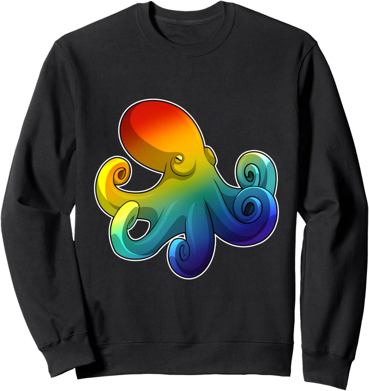 Krake Regenbogen Sweatshirt