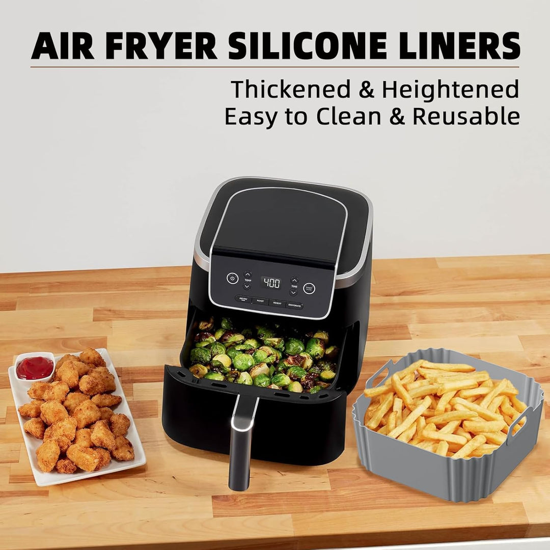 2 Stück Silikonform Heissluftfritteuse zubehör für Ninja Airfryer AF180EU 6,2L, Wiederverwendbare Ai