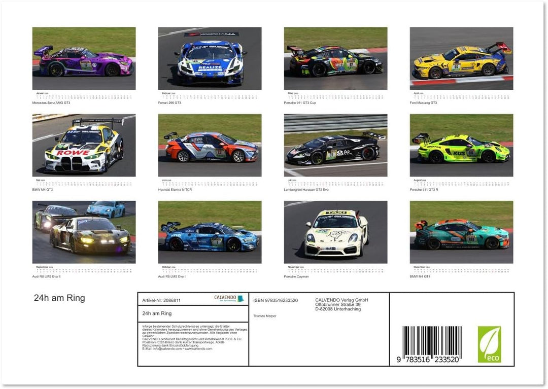 24h am Ring (Wandkalender 2026 DIN A4 quer), CALVENDO Monatskalender: Das 24h-Rennen auf dem Nürburg