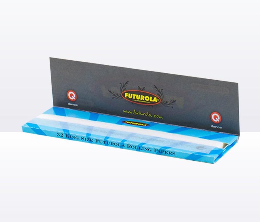 Futurola Blue breite King Size Papers aus Amsterdam 1 Box (50 Heftchen)