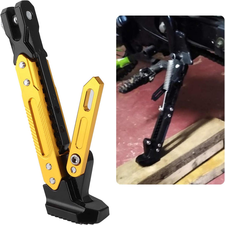 Motorrad Kickstand, Universal einstellbarer Motorrad Kickstand CNC Aluminium Legierung Seitenständer