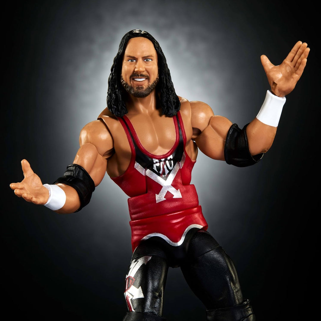Mattel WWE Elite Collection Actionfigur, SummerSlam X-Pac Sammlerstück mit Zubehör & Schiedsrichter