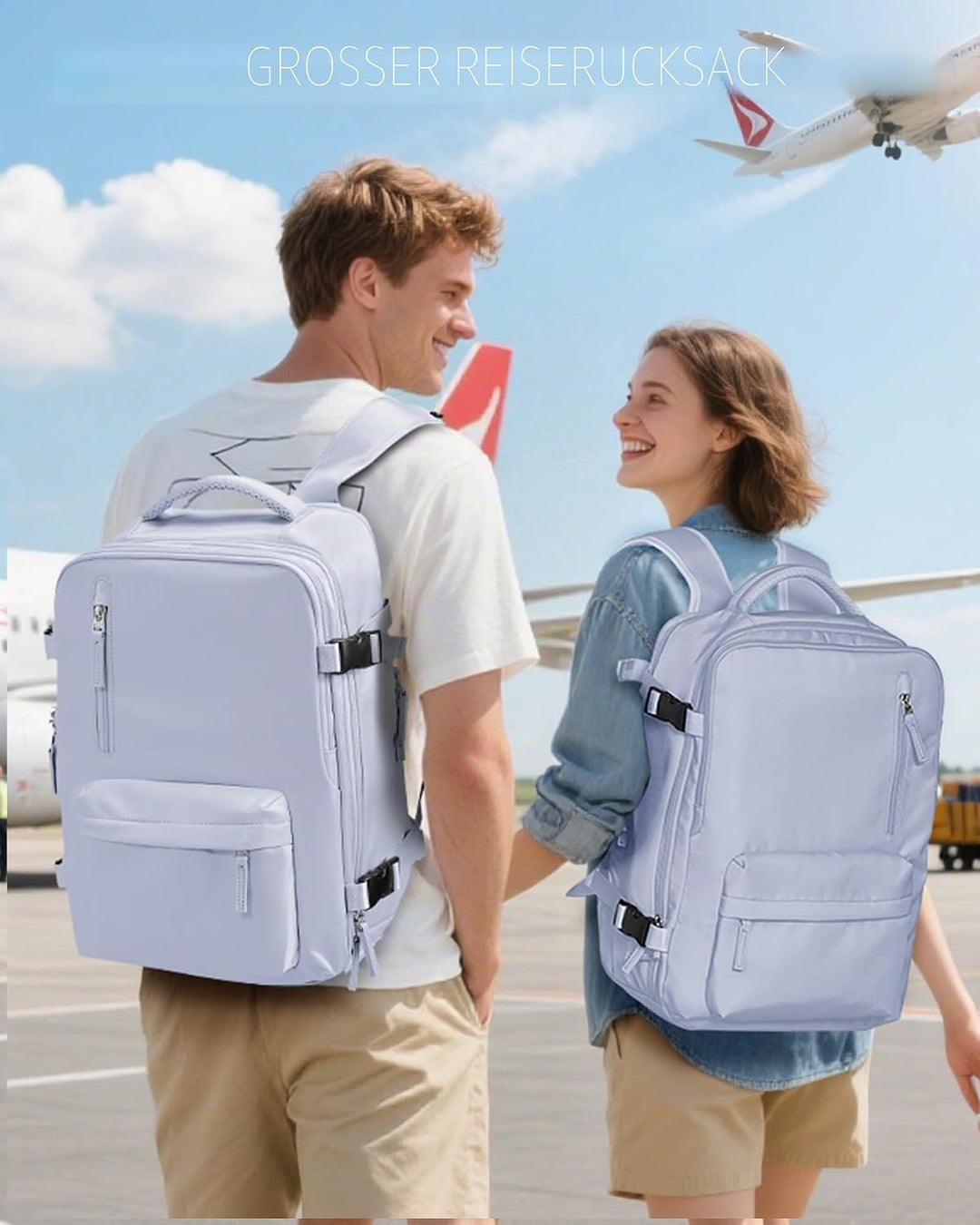 SZLX Vakuum Rucksack Handgepäck Damen, Airbag Rucksack Vakuum mit Vakuumsystem für Reisen, Ryanair V