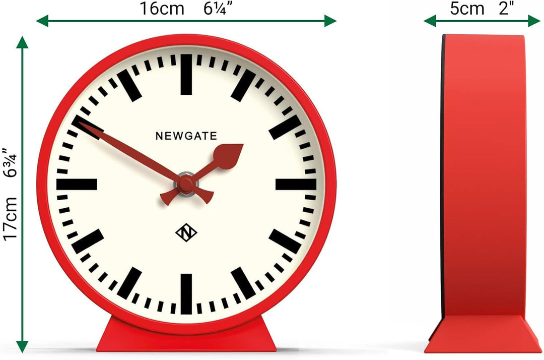 NEWGATE® M Kaminuhr für Kaminsims, geräuschlos, kein Ticken, moderne Kaminuhr, kleine Kaminuhr, Bahn