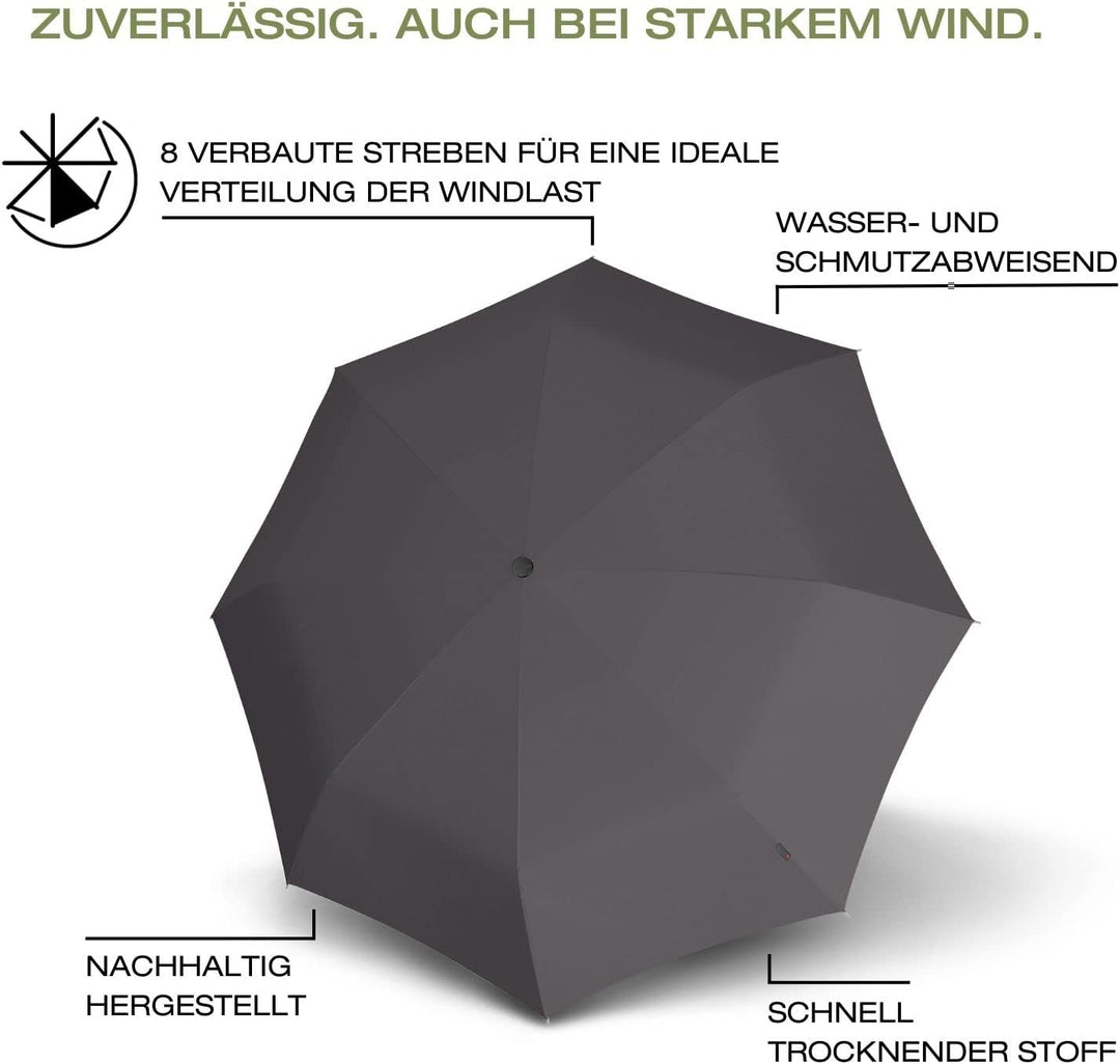 Knirps Regenschirm Horizon Duomatic dunkelgrau, dunkelgrau