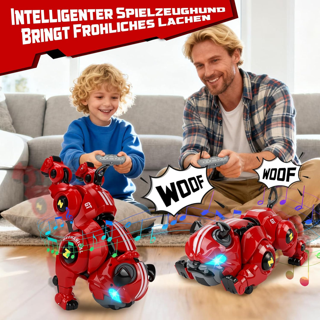 Roboter Hund Ferngesteuerter Spielzeug, Interaktiver Anfassen Roboterhund mit 18 Funktionen, Program