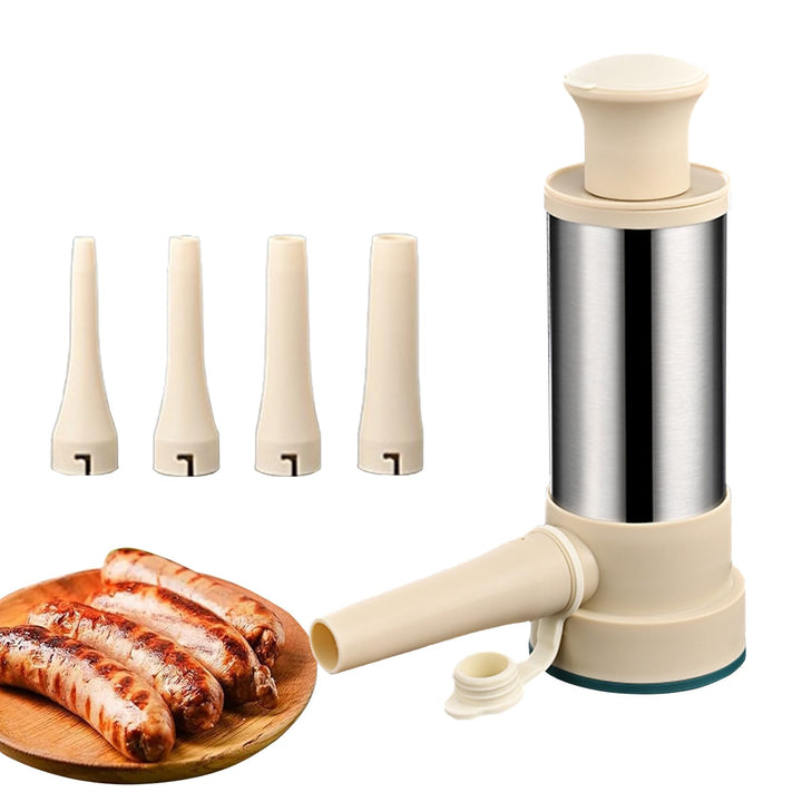 Wurstfüllmaschine Edelstahl, Manuell Wurstmaschine, Wurstfüller, Wurstfüller Füllrohre, 2 In 1 Wurst