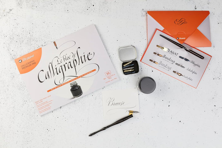 Brause 150361B - Packung mit 15 Stenofedern, für englische Schrift, ideal für Kalligraphie, 1 Box x1