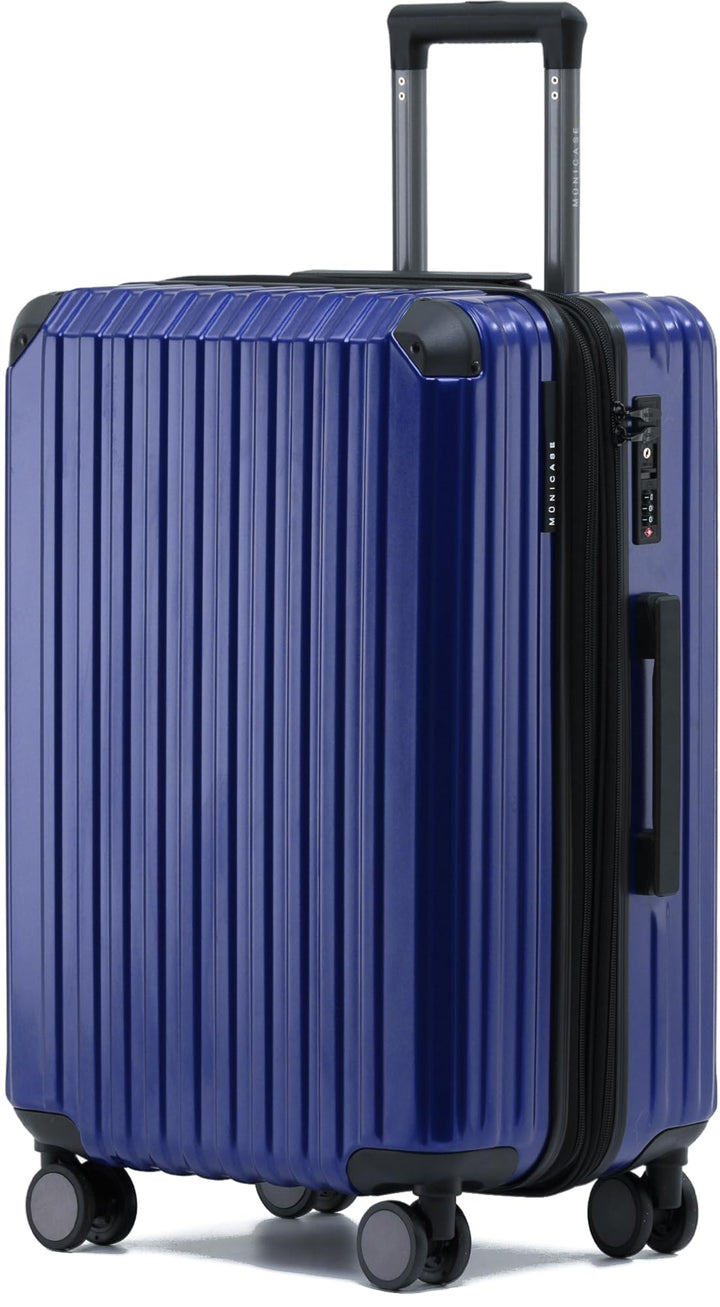 M816 TSA-Schloss Koffer Reisekoffer Trolley Kofferset Hardschale Boardcase (Diamondblau, Mittler Kof