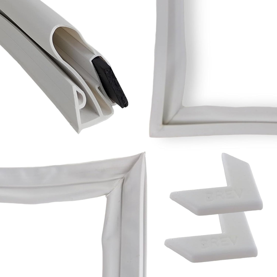 DEKAROX 200x100cm Türdichtung Gummidichtung Set für Kühlschrank Gefrierschrank KühlGefrierKombinatio