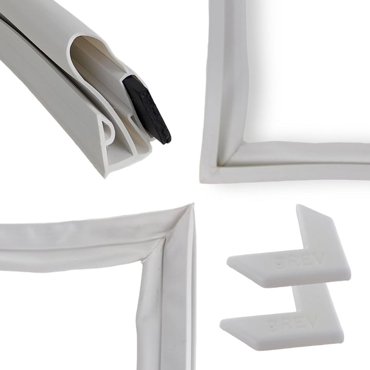 DEKAROX 200x100cm Türdichtung Gummidichtung Set für Kühlschrank Gefrierschrank KühlGefrierKombinatio