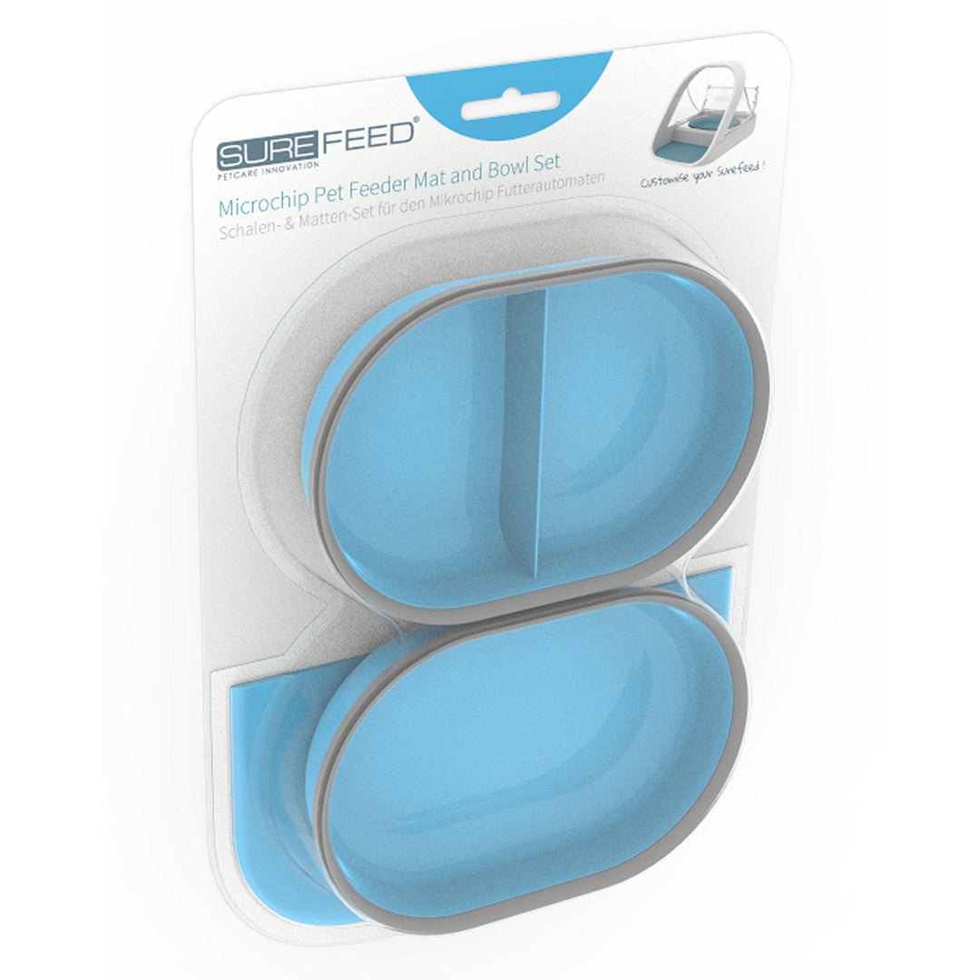 SureFeed Schalen- & Matten-Set für Mikrochip Futterautomaten, blau, blau