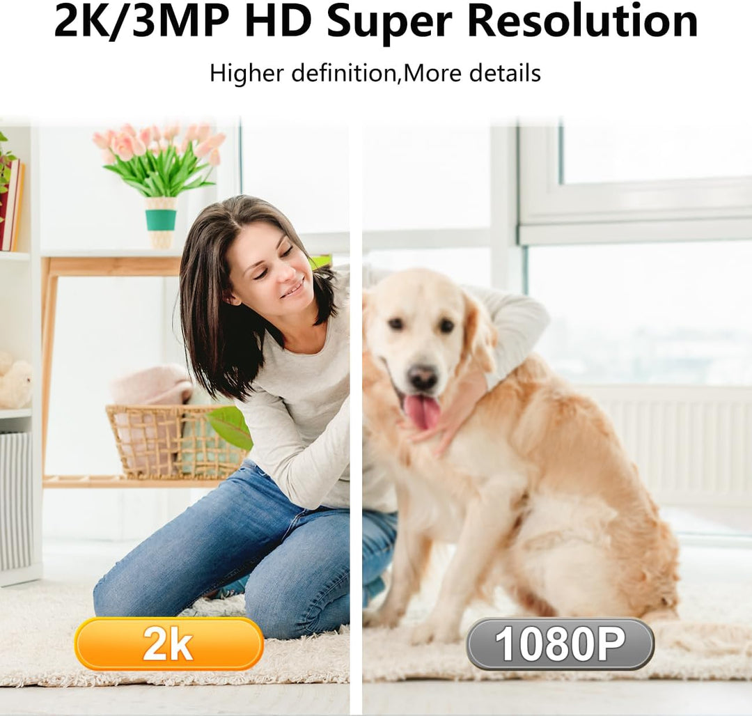 2Pack 3MP Haustier Kamera Hund Kamera mit Telefon App 5G/2.4GHz WiFi Kameras Indoor Security Camera