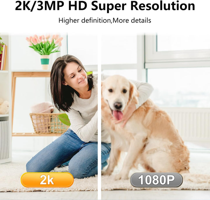 2Pack 3MP Haustier Kamera Hund Kamera mit Telefon App 5G/2.4GHz WiFi Kameras Indoor Security Camera