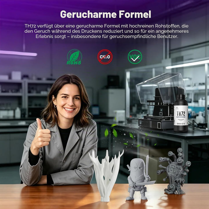 RESIONE TH72 Flexibles, Robustes Harz für 3D-Drucker mit lang anhaltender Zähigkeit und schlagfestem