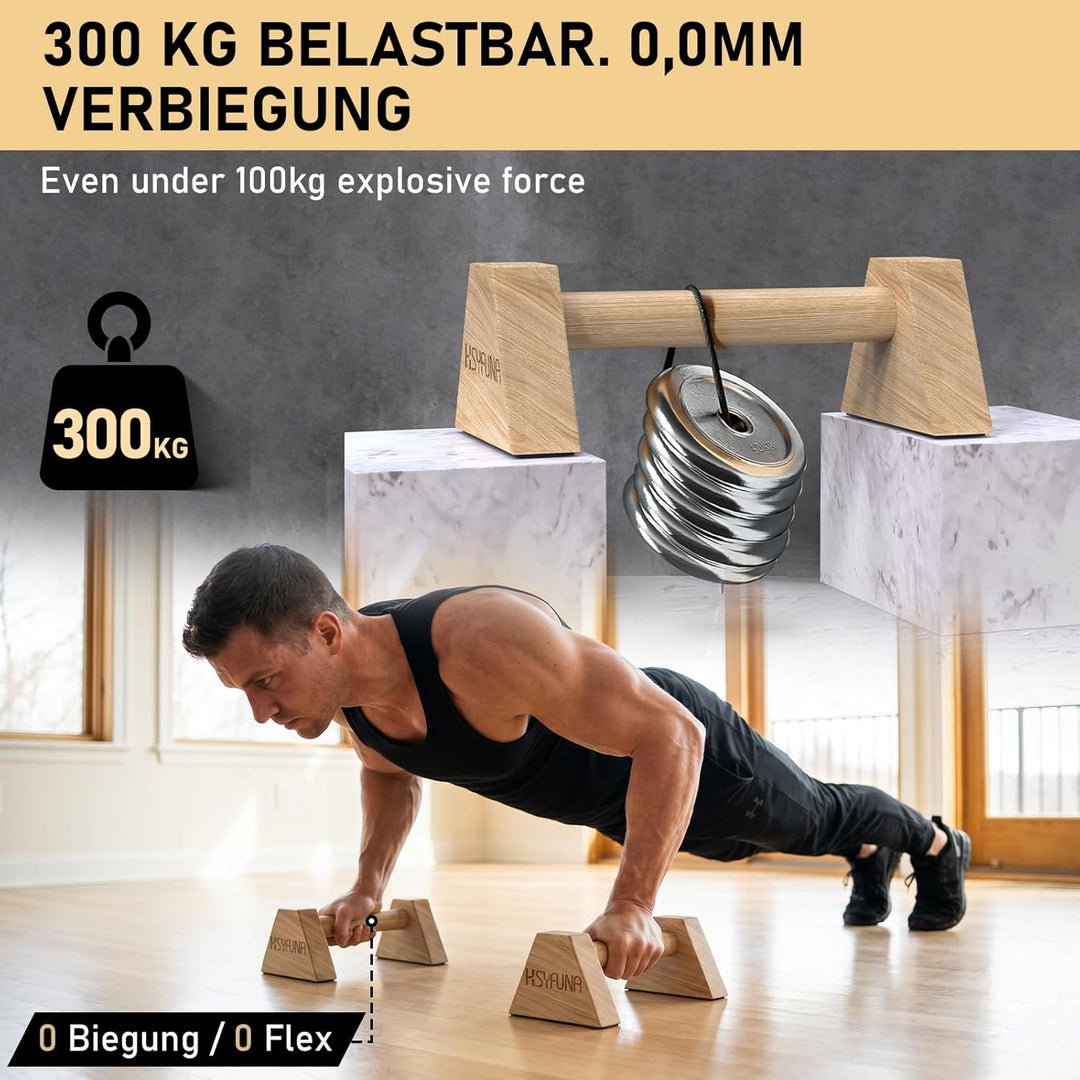 Liegestützgriffe Holz, Parallettes, rutschfeste Griffe Liegestütze, Push Up Stand Bars, Liegestützgr