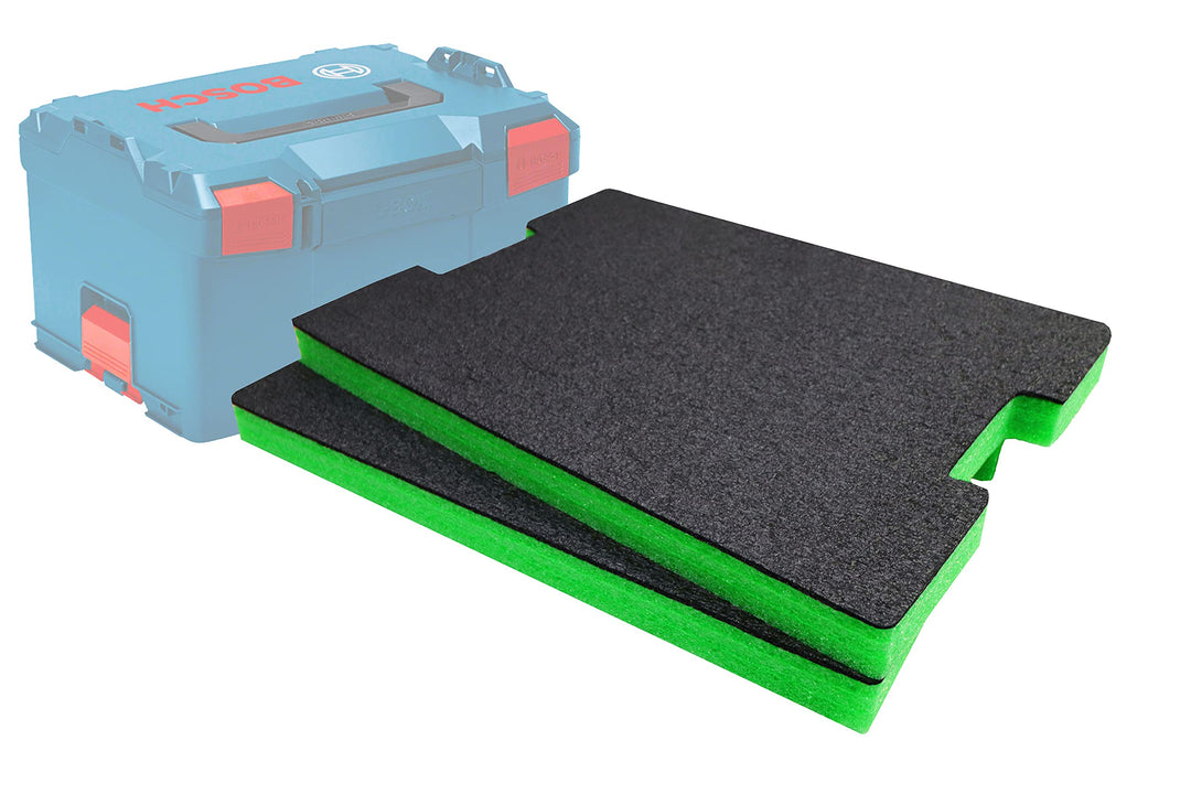 Shadow Foam L-Boxx Einsätze [Doppelpack] für Bosch L-Boxx 102-374 Schaumstoff für Sortimo L-Boxx Mod