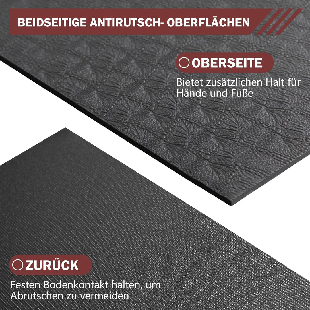 Stepwaver XXL-Fitnessmatte, 183x122 / 213x152 / 243x152cm (6mm) Dicke Trainingsmatte für Heimstudio
