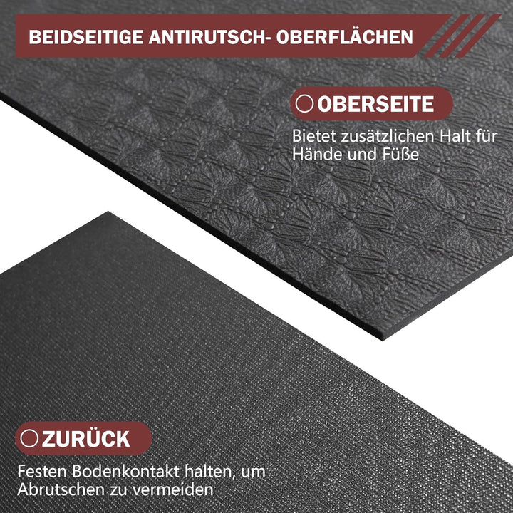 Stepwaver XXL-Fitnessmatte, 183x122 / 213x152 / 243x152cm (6mm) Dicke Trainingsmatte für Heimstudio