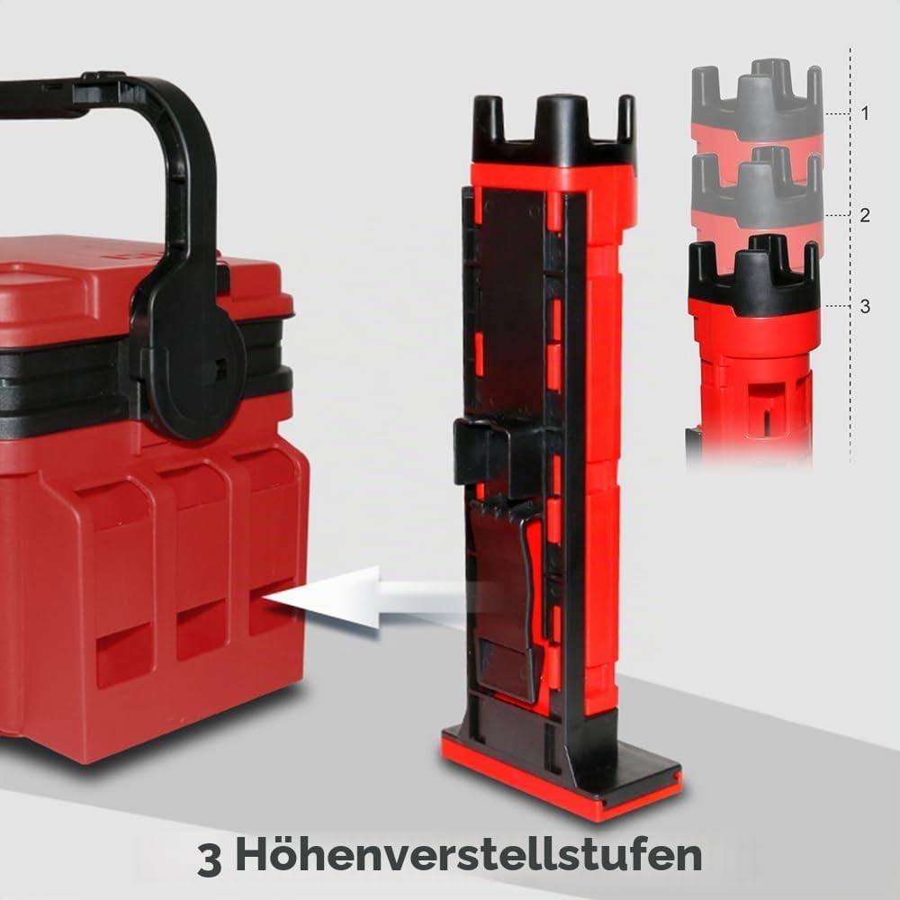 Angelkoffer,KOCAN Angelbox,Reise-Angelkoffer,Box mit Flaschenhalter und Rutenständern