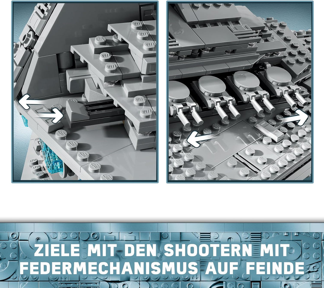 LEGO Star Wars Imperialer Sternzerstörer, Sternenschiff Set, Bauspielzeug, Spielset mit Darth Vader