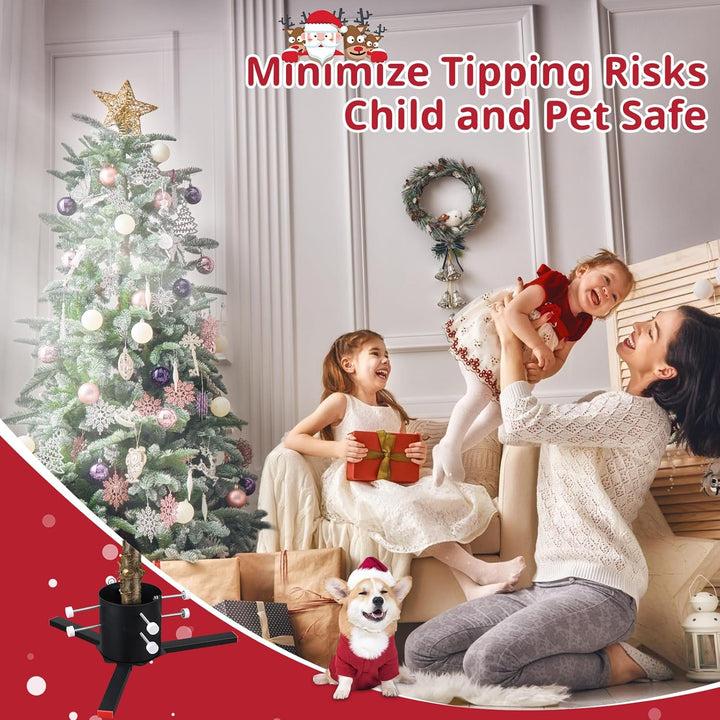 DAKEPOLE Weihnachtsbaumständer, Stabile Abnehmbare Weihnachtsbaumständer Baumhalter für Lebenige Wei