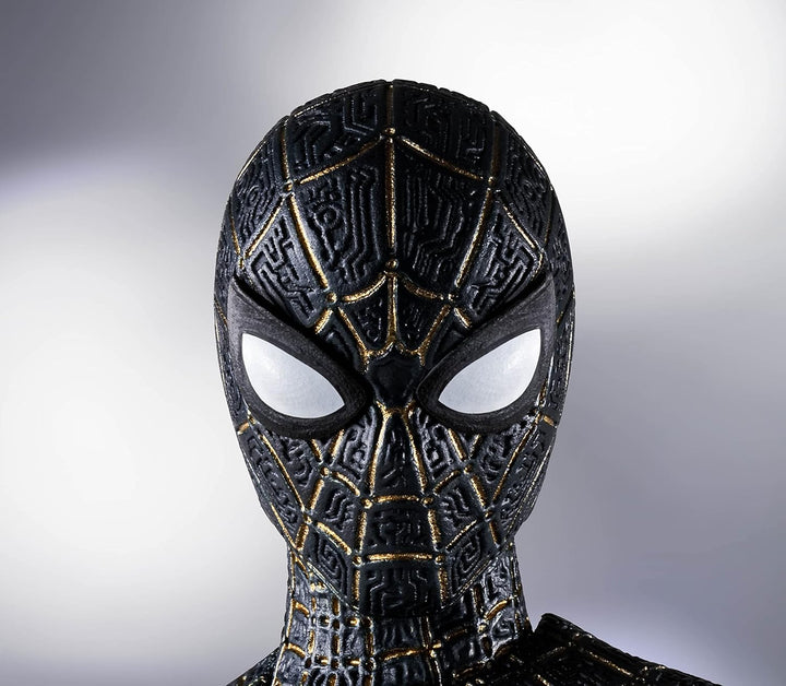 Abbildung S.H. Figuarts Spiderman Black and Gold Suit Special Set Spiderman No Way Home Marvel 15cm