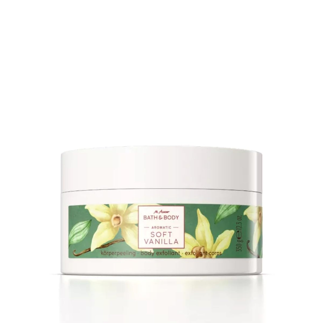M. Asam BATH & BODY SOFT VANILLA Peeling (350 g) – entfernt Hautschüppchen sanft & verleiht geschmei