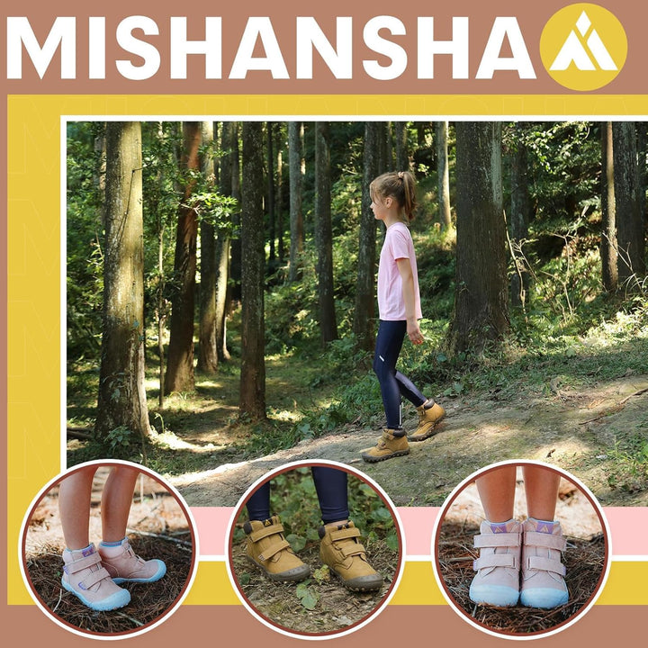 Mishansha Kinder Wanderschuhe Trekkingschuhe Mädchen Leicht rutschfest Outdoorschuhe Turnschuhe Gr.2