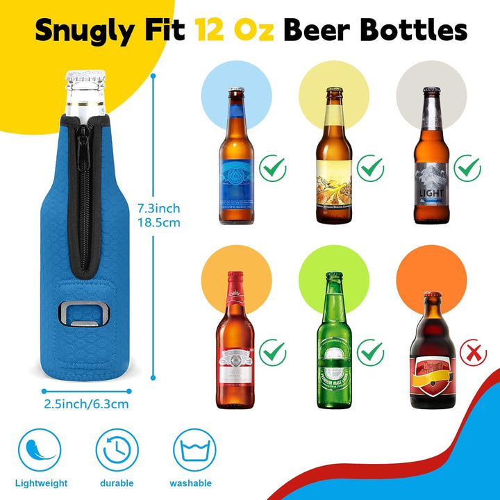 4 Stück 12oz 330ml Bier Flaschenkühler Neopren Manschette Bierkühler Flaschen Kühlmanschette Getränk