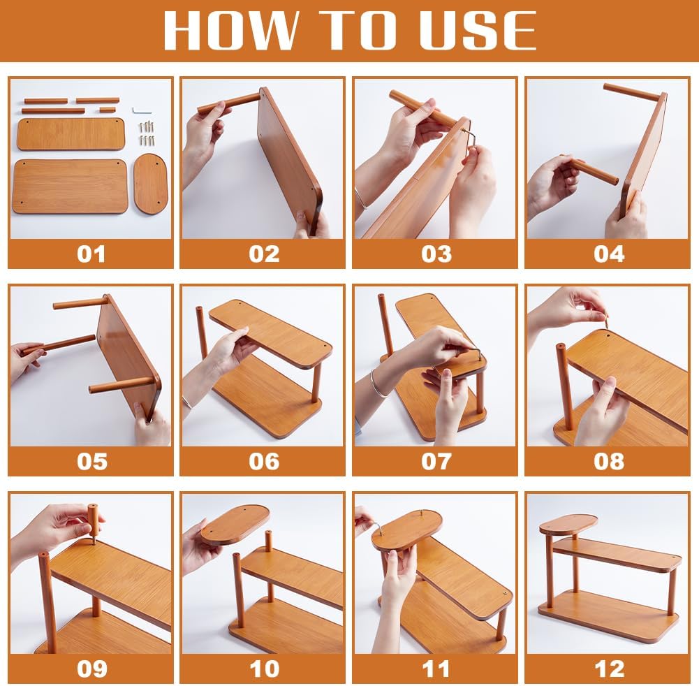 UNICRAFTALE Parfüm Organizer Mit Einer Ebene Für Die Arbeitsplatte Badezimmer Organizer Aus Holz Mak