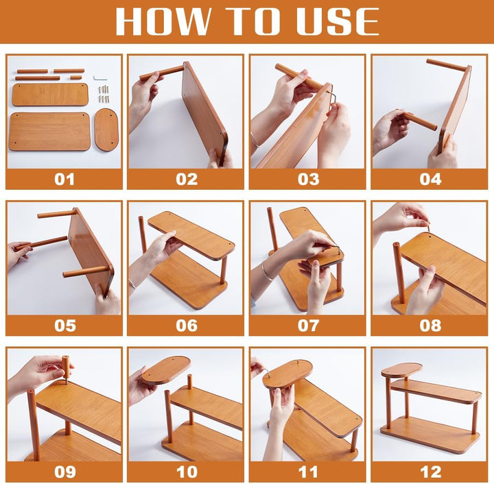UNICRAFTALE Parfüm Organizer Mit Einer Ebene Für Die Arbeitsplatte Badezimmer Organizer Aus Holz Mak