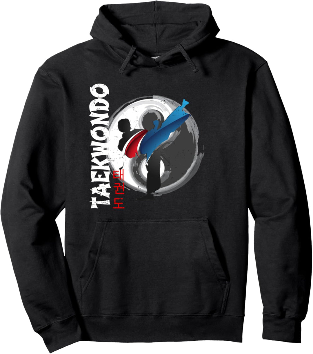 Taekwondo Kampfkünstler treten Ying Yang Taekwondo Pullover Hoodie