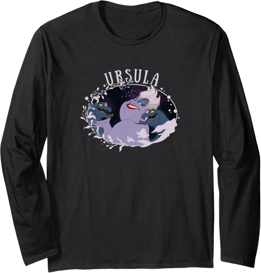 Disney The Little Mermaid Ursula Ariel Silhouette Portrait Langarmshirt