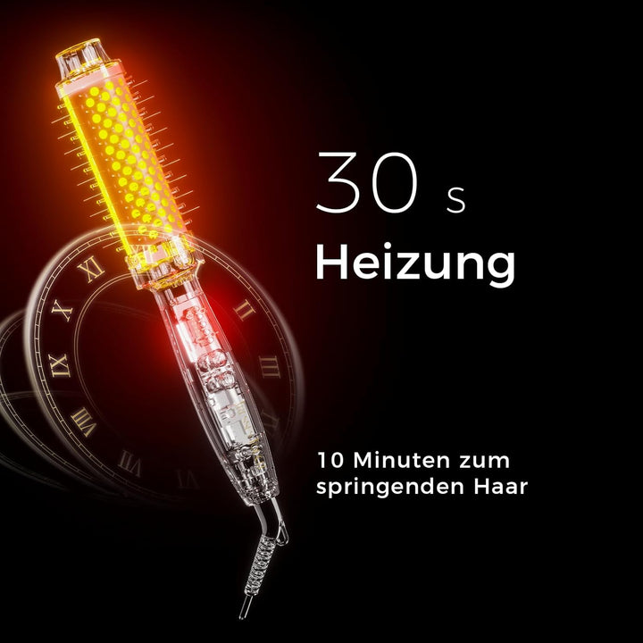 Tresses Touch Thermal Brush, Thermobürste Negativ-Ionen, Elektrische Rundbürste mit 5 Temperaturstuf